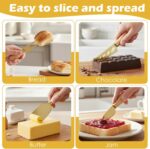 A complete 73-piece Afgaogw gold charcuterie utensil set with various cheese knives, tongs, spoons, forks, and dipping bowls.