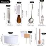 A 29-piece charcuterie board accessory set including various cheese knives, mini serving spoons, forks, tongs, and small bowl