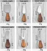A complete 6-piece KT-GARY stainless steel cheese knife set, featuring various blades for different cheese types.
